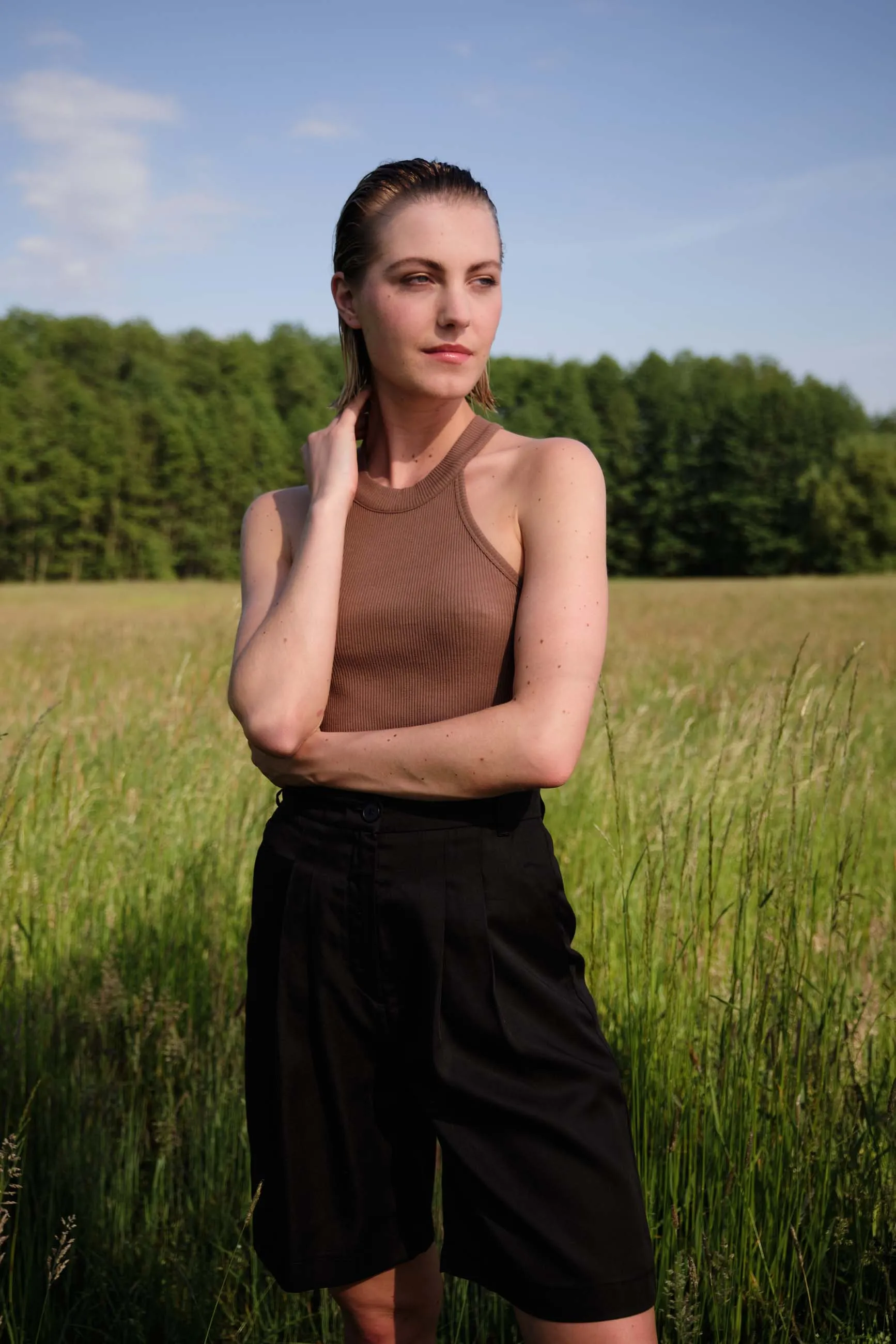 Top OPHELIA organic cotton - Muddy Brown Givn Berlin