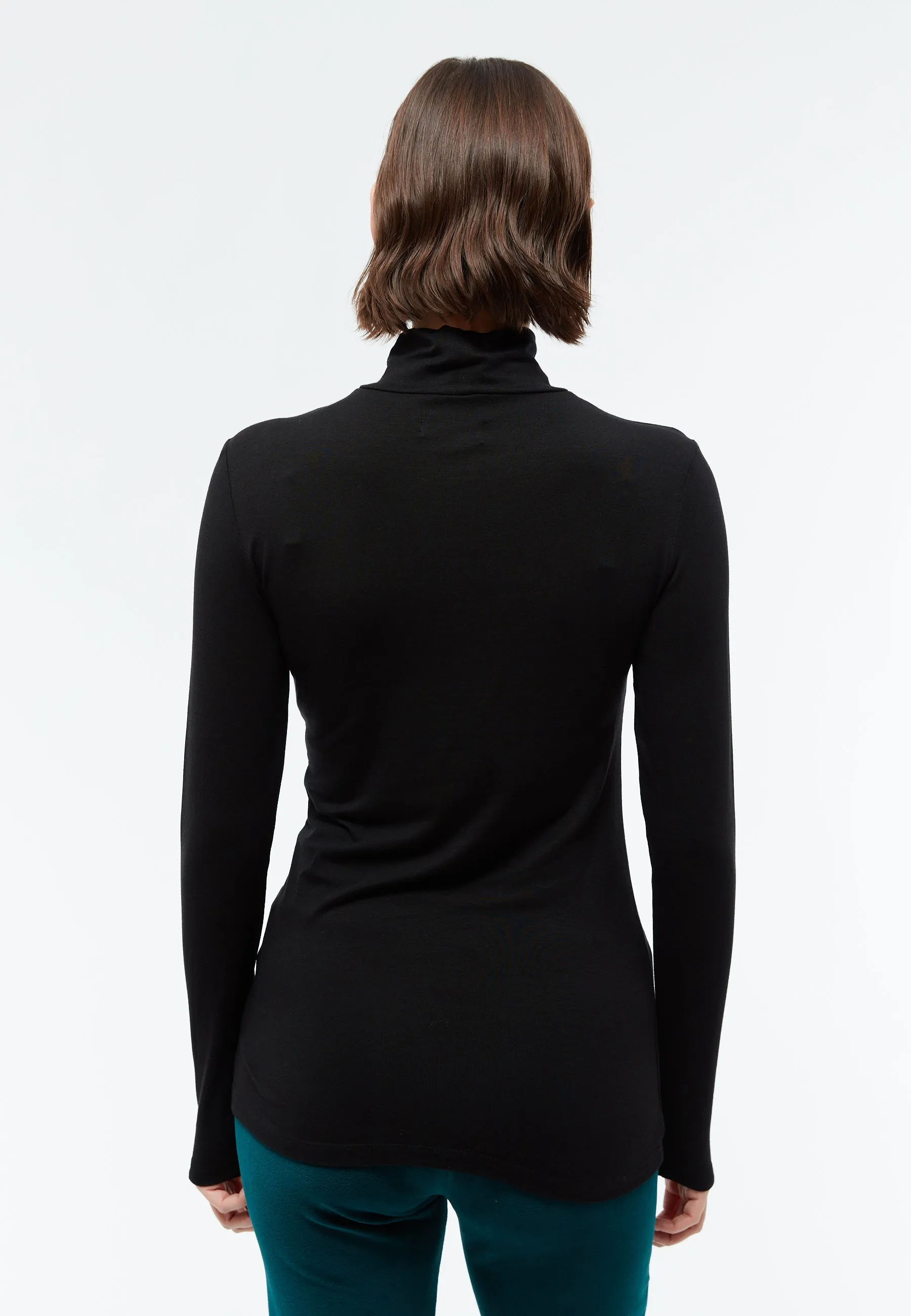 Turtleneck longsleeve VIDA in TENCEL™ Lyocell - Black (Tencel) Givn Berlin