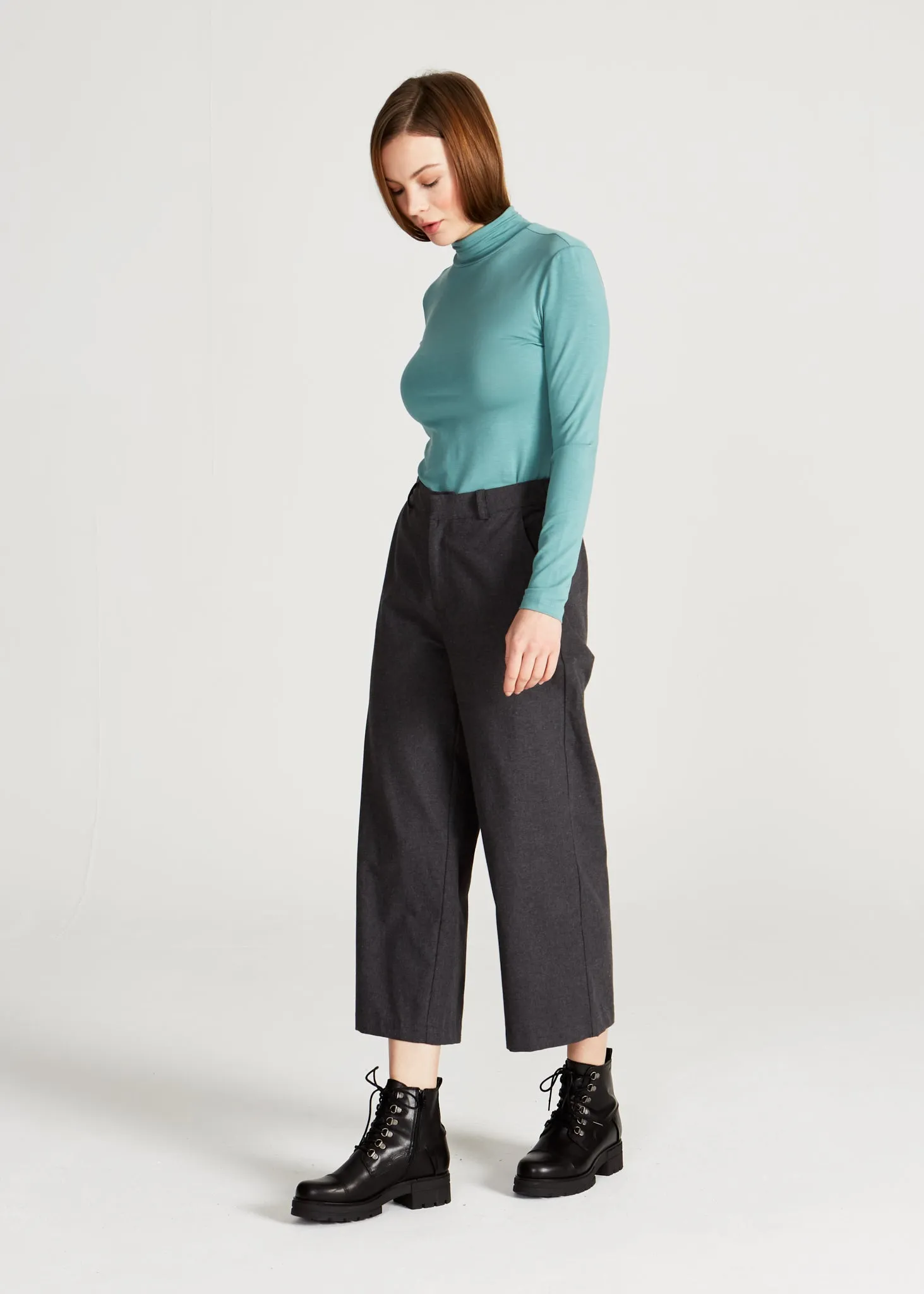Turtleneck longsleeve VIDA in TENCEL™ Lyocell - Dark Mint (Tencel) Givn Berlin