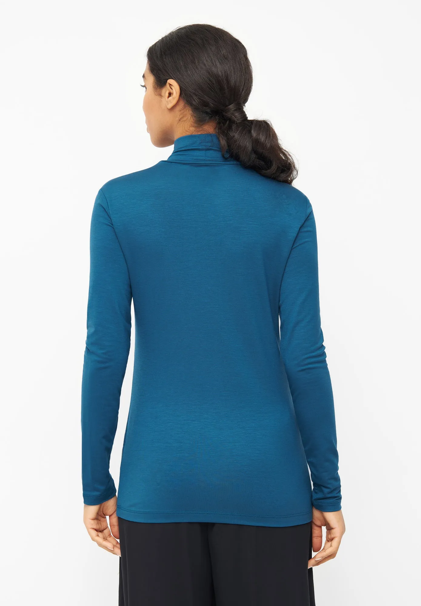 Turtleneck longsleeve VIDA in TENCEL™ Lyocell - Moroccan Blue (Tencel) Givn Berlin