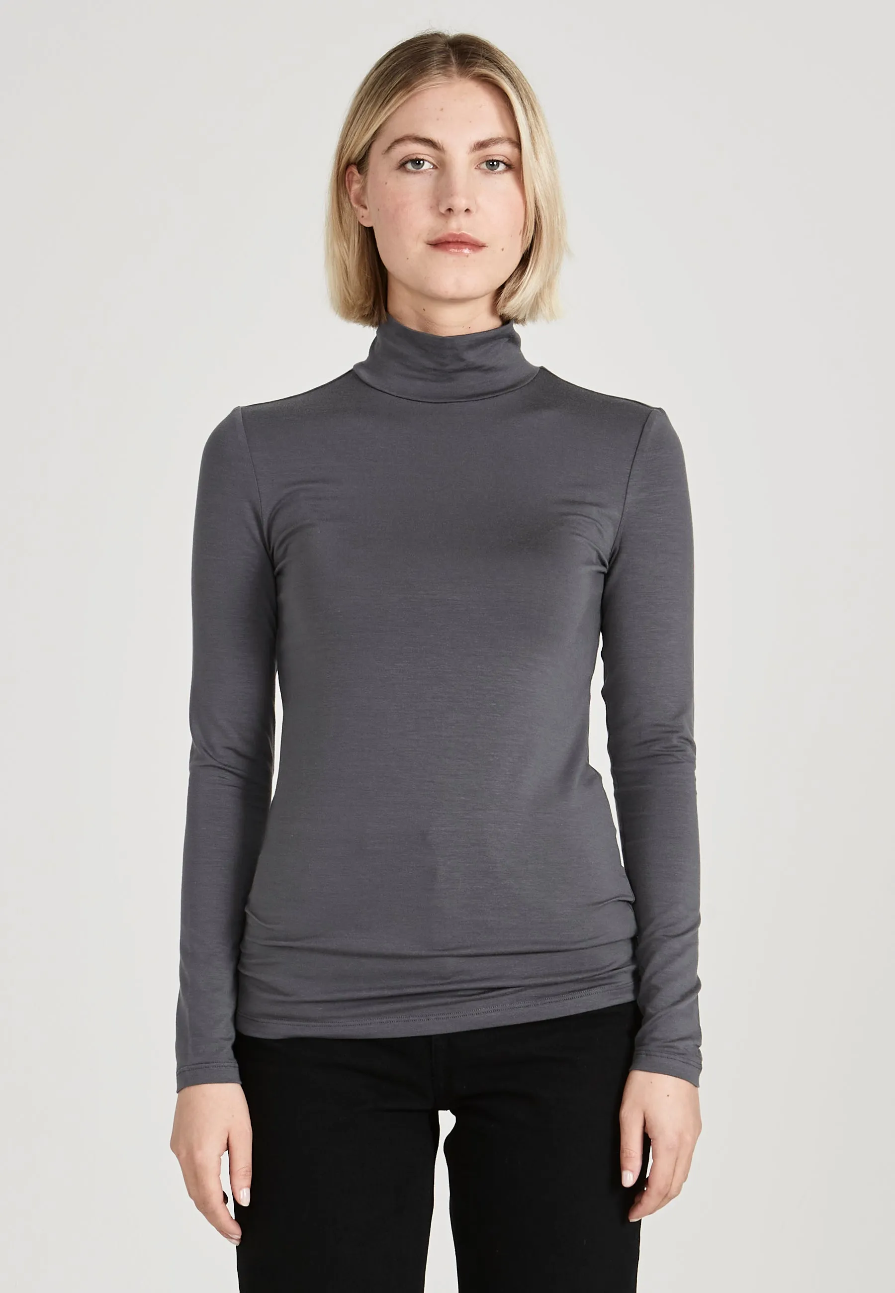Turtleneck longsleeve VIDA in TENCEL™ Lyocell - Shadow Grey (Tencel) Givn Berlin
