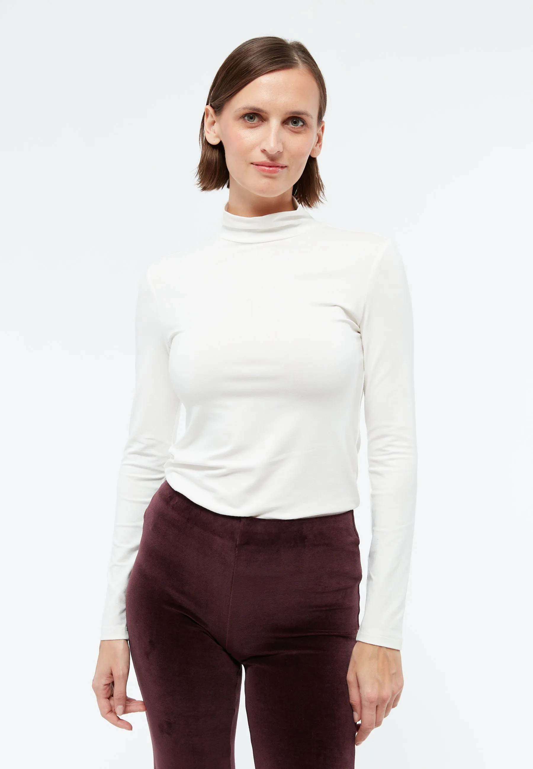 Turtleneck longsleeve VIDA in TENCEL™ Lyocell  - Undyed (Tencel) Givn Berlin