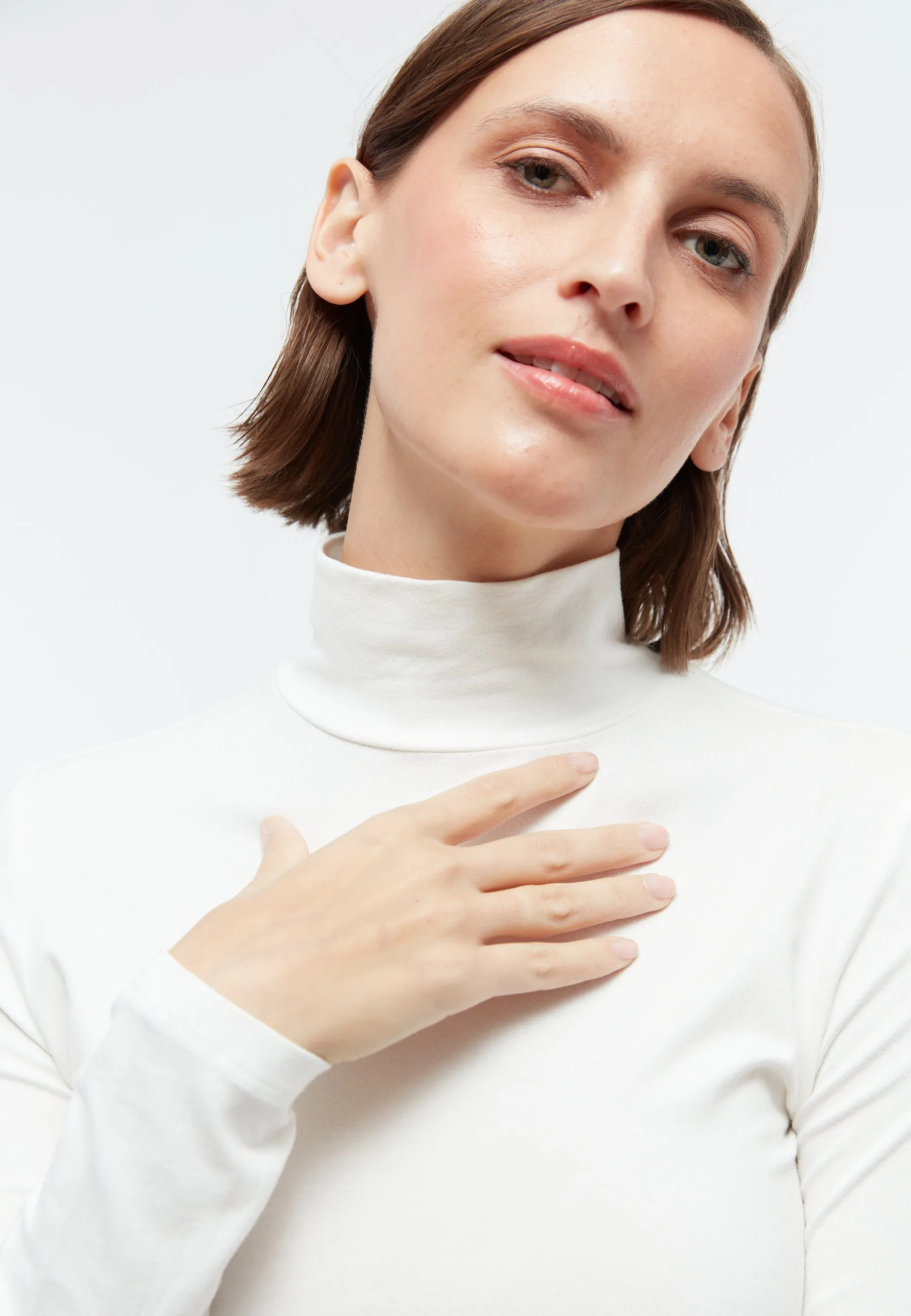 Turtleneck longsleeve VIDA in TENCEL™ Lyocell  - Undyed (Tencel) Givn Berlin