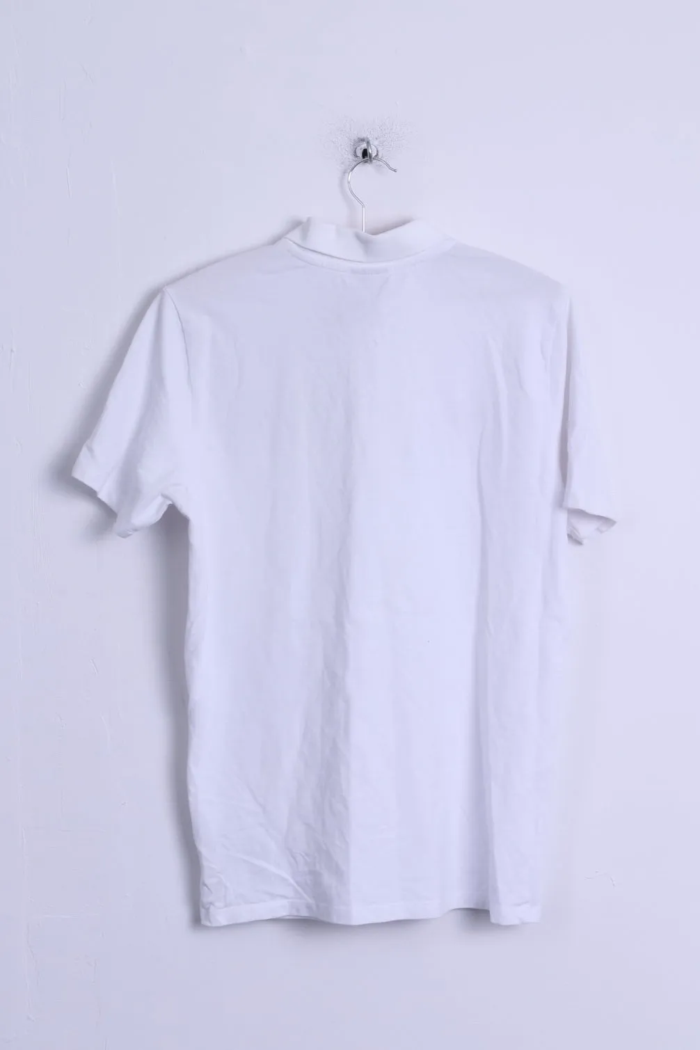 Umbro Mens L Polo Shirt White Nationale England Team Cotton Short Sleeve