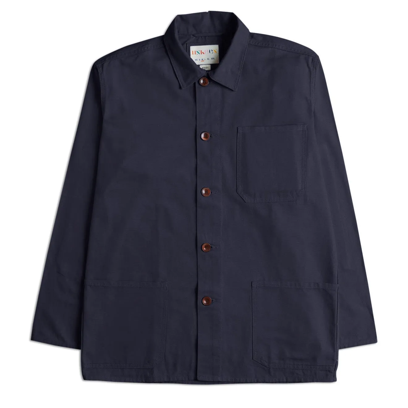 USKEES 3001 Buttoned Overshirt Midnight Blue