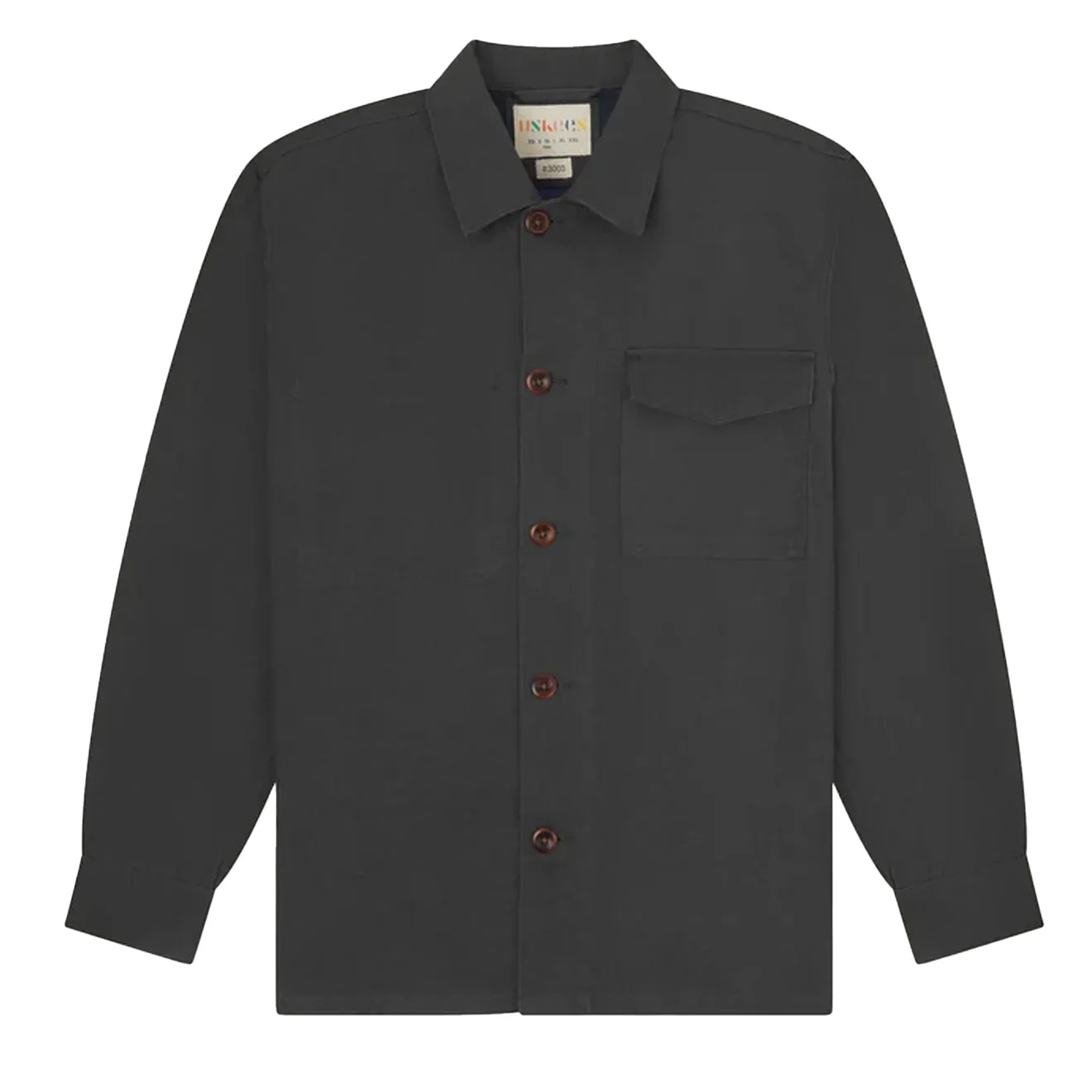 USKEES 3003 Buttoned Workshirt Charcoal