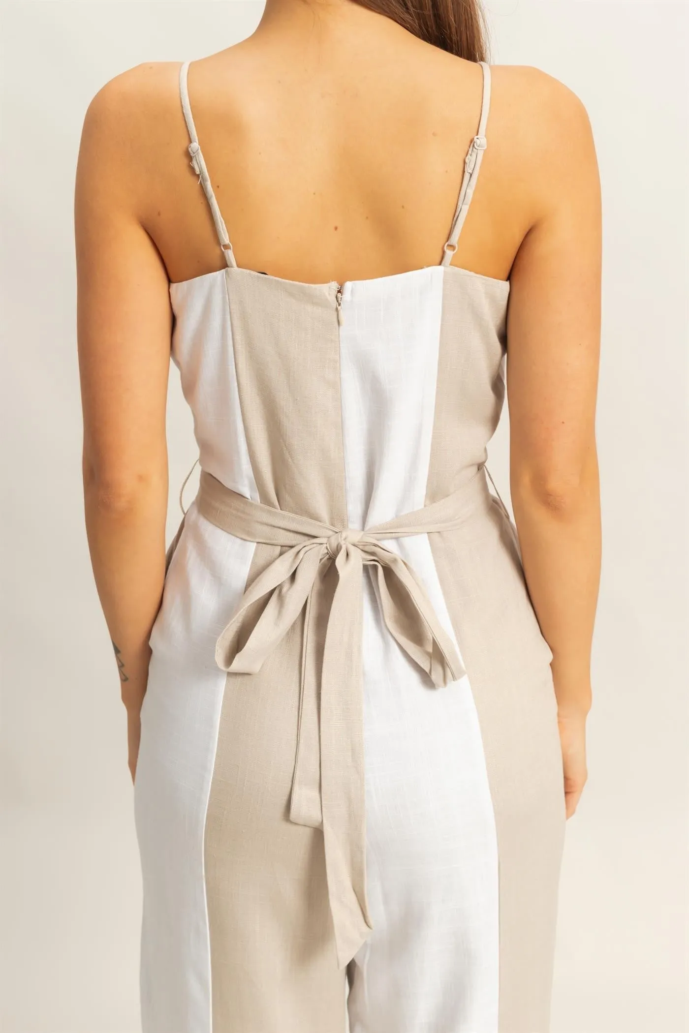 VERTICAL STRIPE JUMPSUIT