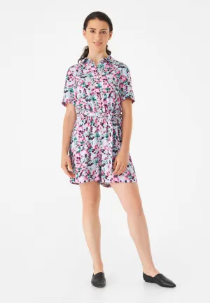 Waisted Jumpsuit GBCASSIE From LENZING™ ECOVERO™ With Belt - Green / Violet (Bubbles) Givn Berlin