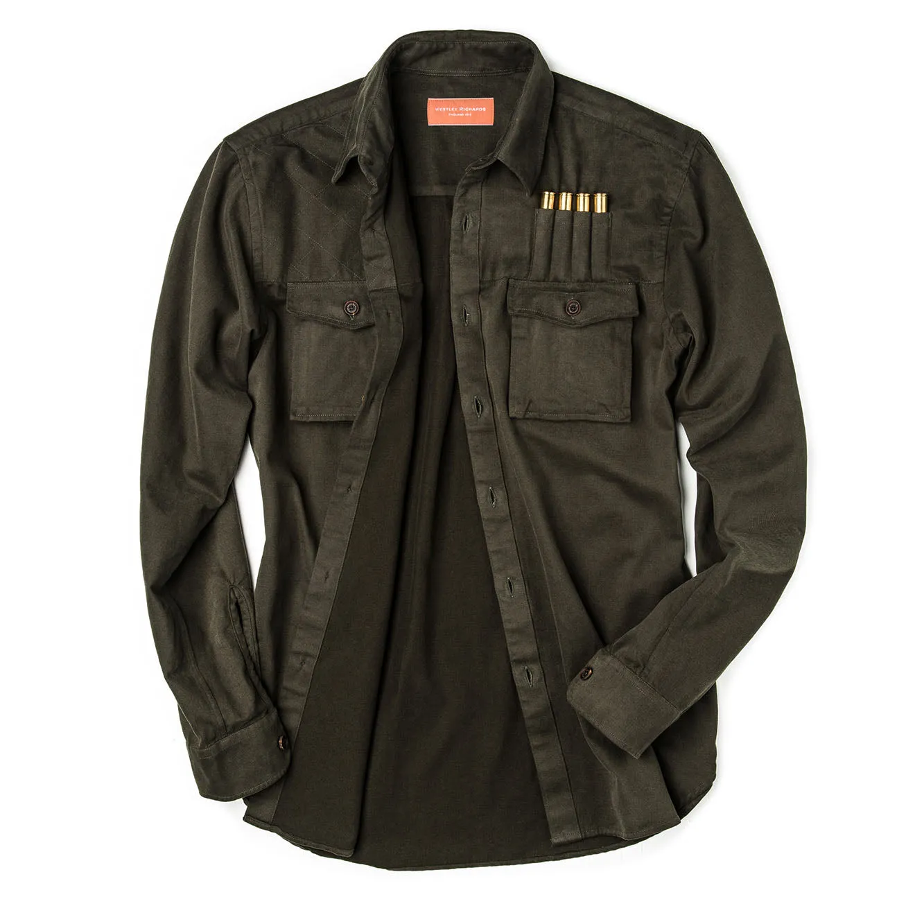 Westley Richards The Expedition Safari Shirt Brushed Green