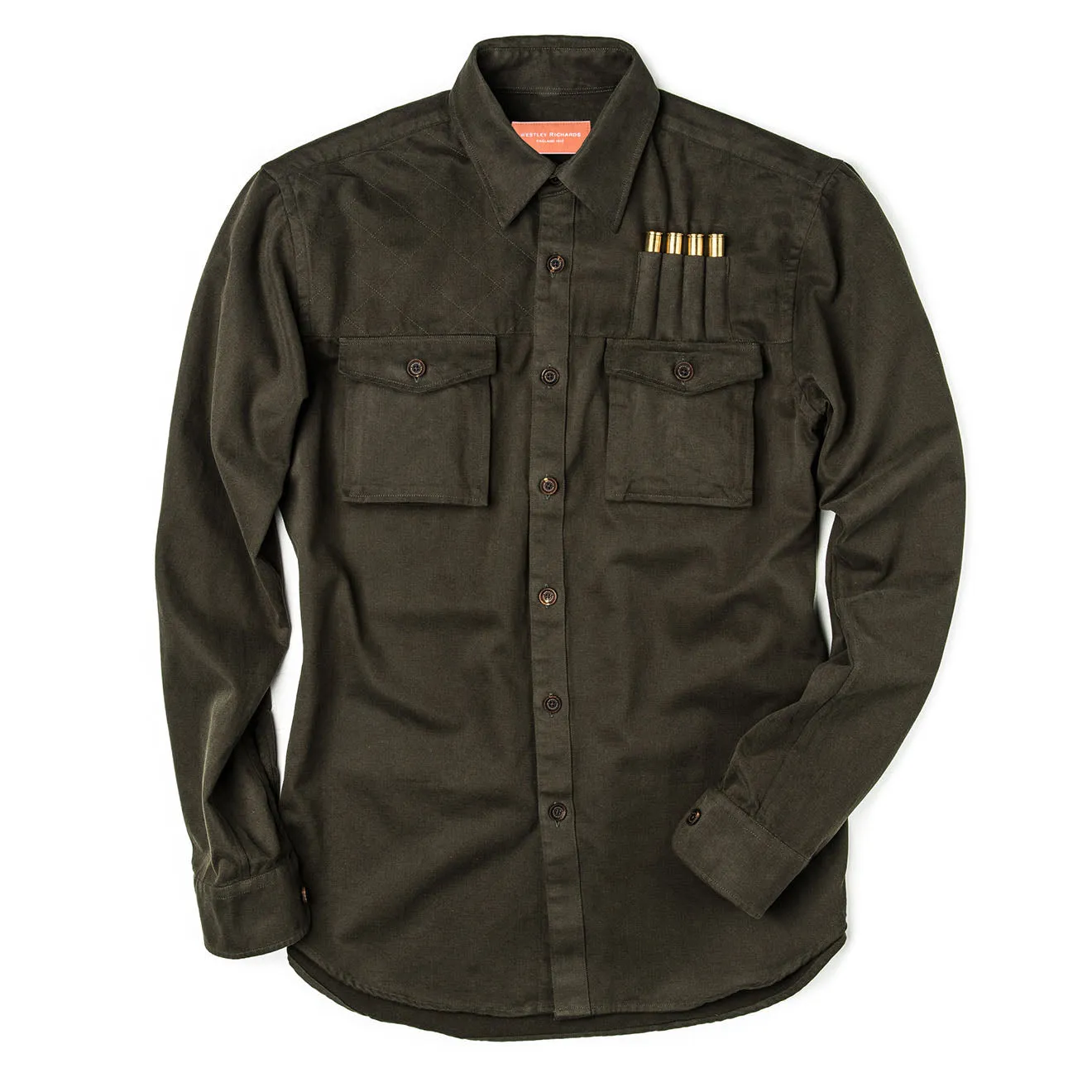 Westley Richards The Expedition Safari Shirt Brushed Green