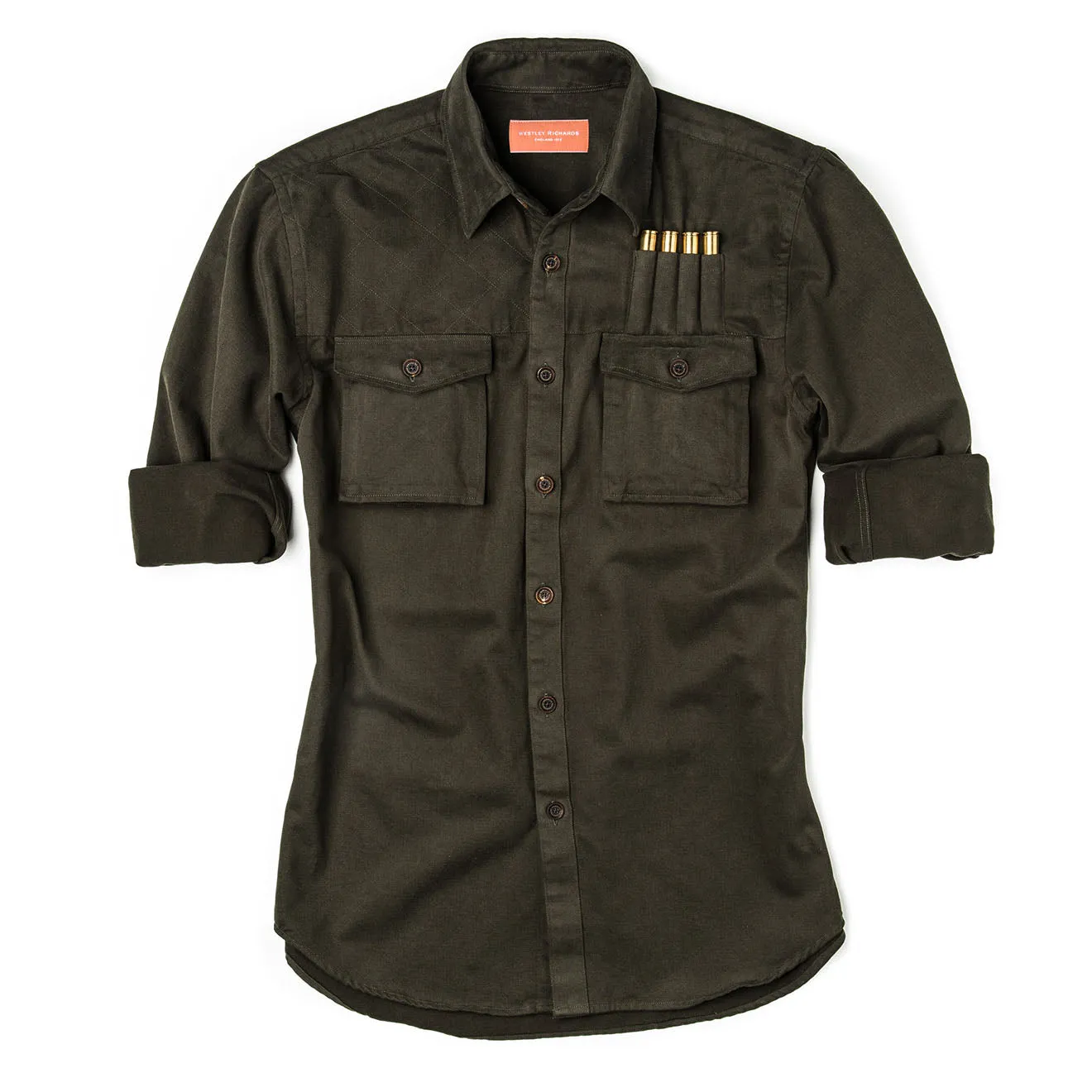 Westley Richards The Expedition Safari Shirt Brushed Green