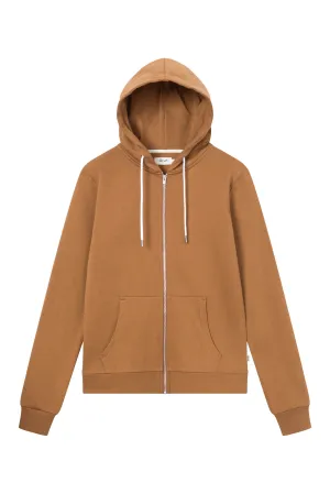 WINSTON sweat jacket made from organic cotton - Caramel Brown Givn Berlin